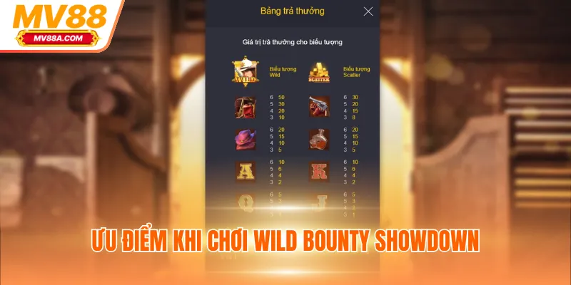 Ưu điểm khi chơi Wild Bounty Showdown